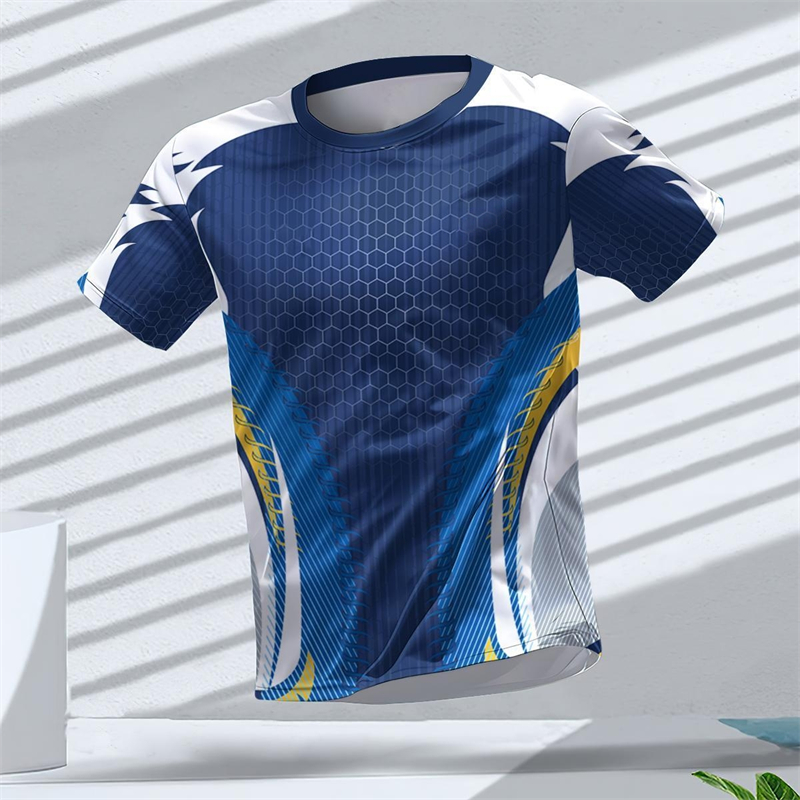 Table Tennis Outfit - Camisetas Esportivas com Estampa Geométrica 3D,