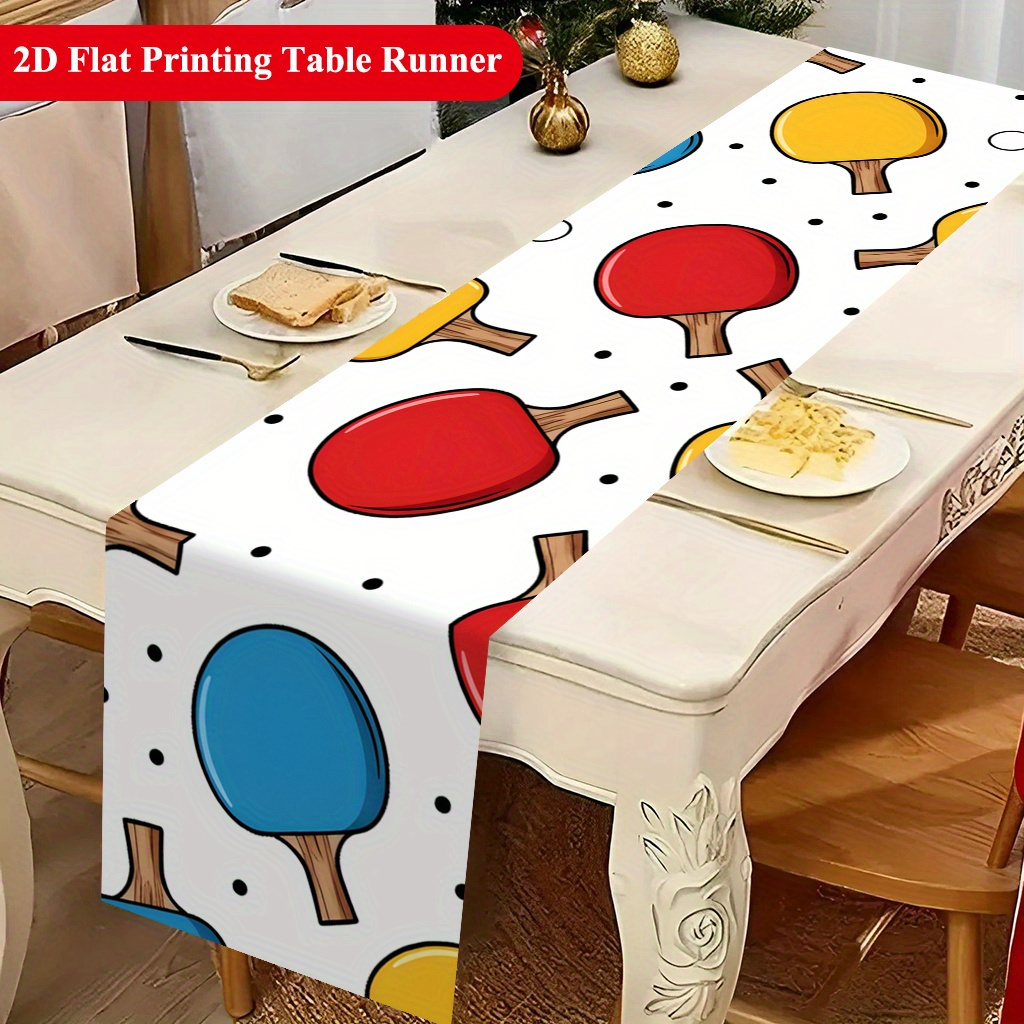 Table Tennis News Today - Caminho de Mesa Vibrante com Motivo