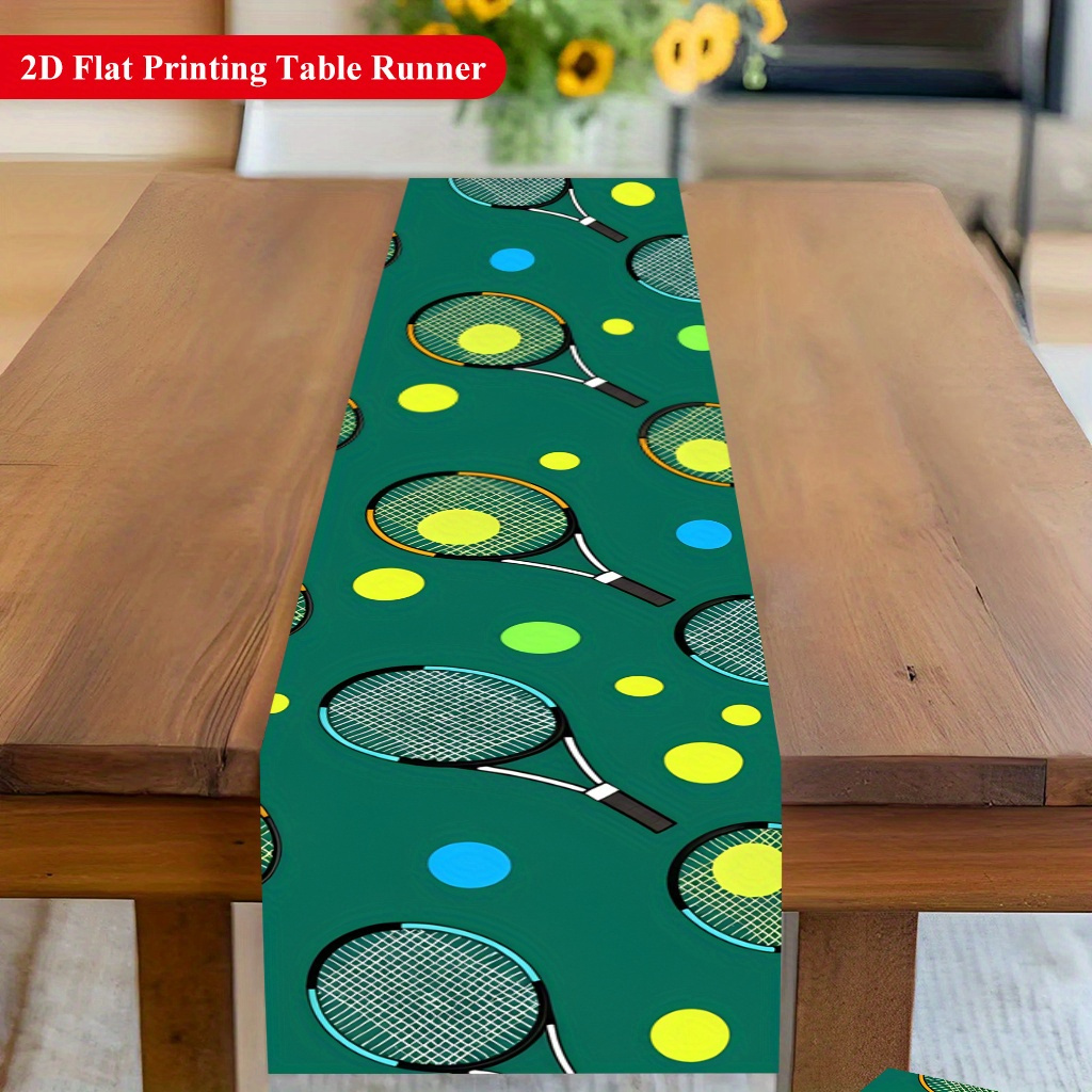 Caminho de mesa com estampa de - Table Tennis News Today avaliação e preço